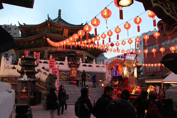 横浜中華街で春節祭
